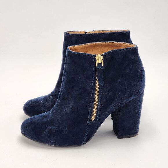 A.N.A. Blue Faux Suede Ankle Booties Size 8.5 - Picture 4 of 9